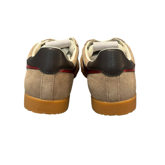 Gola Elan Glitz Trainer Sneaker Womens Size 6 Brown Red Suede Lace Up Shoes NIB - Picture 11 of 11